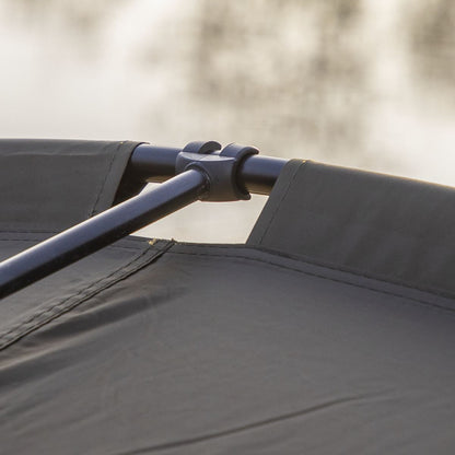 Dellonda DL76 Fishing Bivvy Carp Tent Lightweight 2-Man Waterproof & UV Protection Quick Assembly Pre-Threaded Poles with Ground Sheet & Heavy Duty Ground Pegs Dellonda