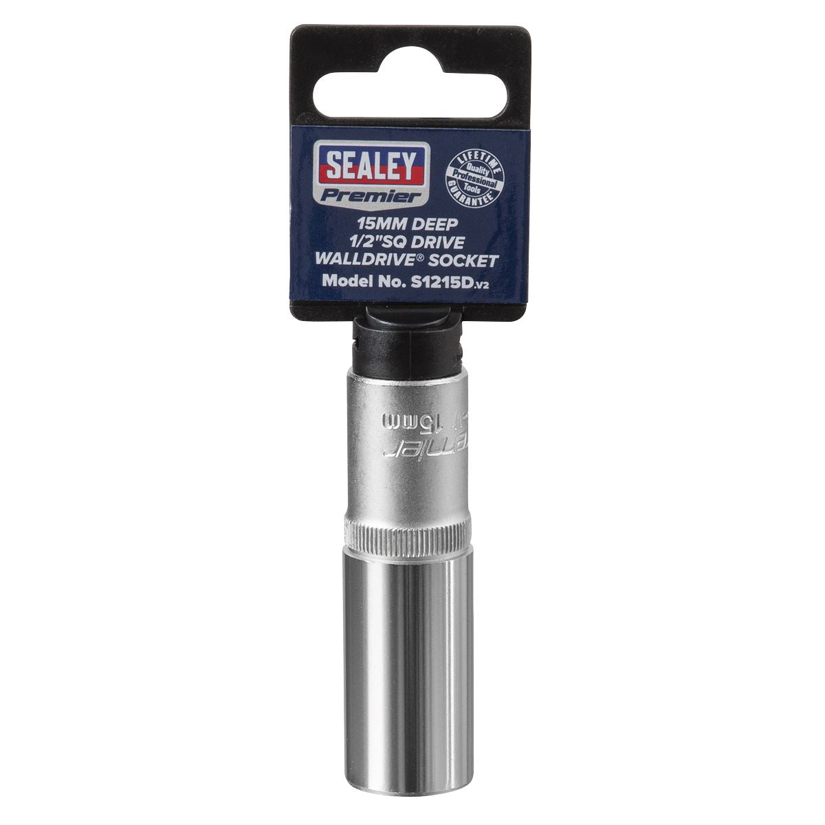 Sealey S1215D WallDrive® Socket 15mm Deep 1/2"Sq Drive Sealey