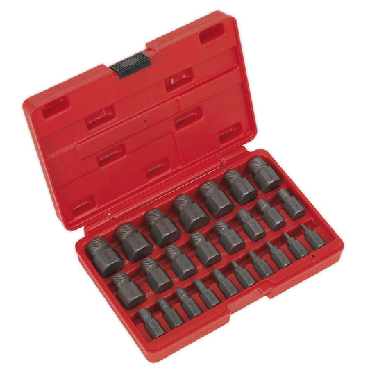 Sealey AK8182 Multi-Spline Screw Extractor Set 25pc Sealey