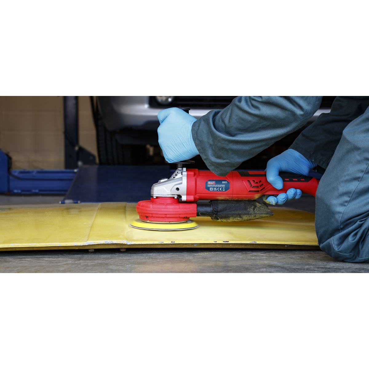 Sealey DAS151 Random Orbital Sander Variable Speed Dust-Free Ø150mm 750W/230V Sealey