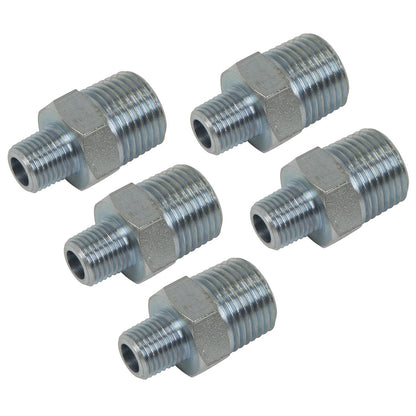Sealey AC101 Reducing Union 1/2"BSPT to 1/4"BSPT - Pack of 5 Sealey