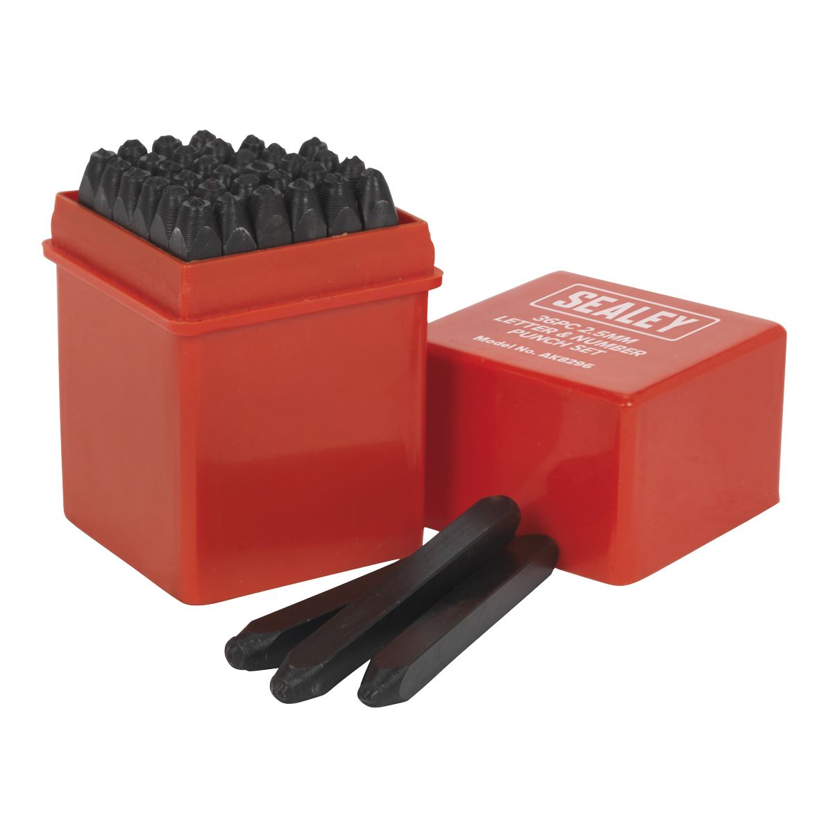 Sealey AK8296 Letter & Number Punch Set 36pc 2.5mm Sealey