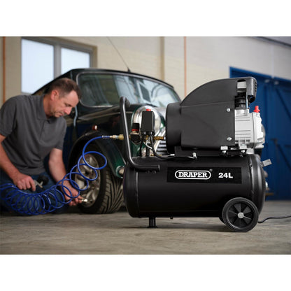 Draper 24980 24L Direct Drive Air Compressor 1.5kW/2hp Draper