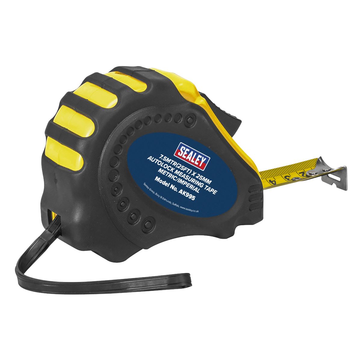 Sealey AK995 Auto Lock Tape Measure 7.5m(25ft) x 25mm - Metric/Imperial Sealey