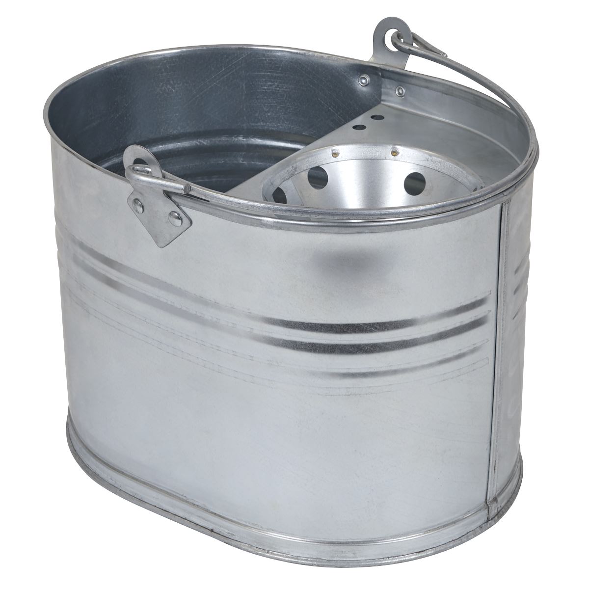 Sealey BM08 Mop Bucket 13L - Galvanized Sealey