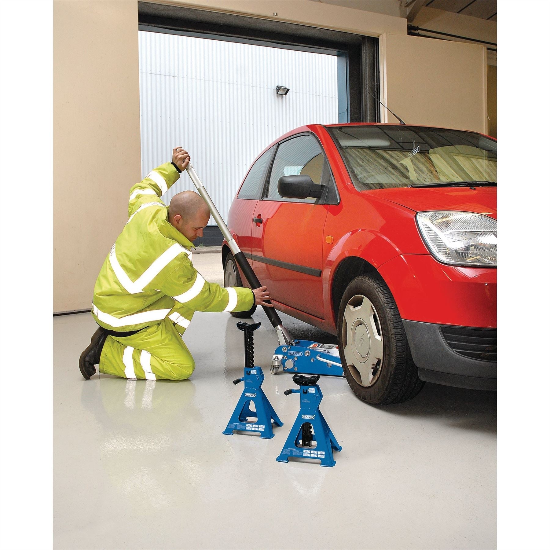 Draper 30878 Ratcheting Axle Stands 2 Tonne Pair Draper