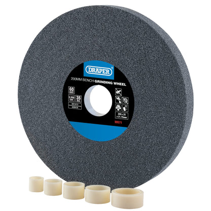 Draper 99571 Aluminium Oxide Bench Grinding Wheel 200 x 25mm 60 Grit Draper