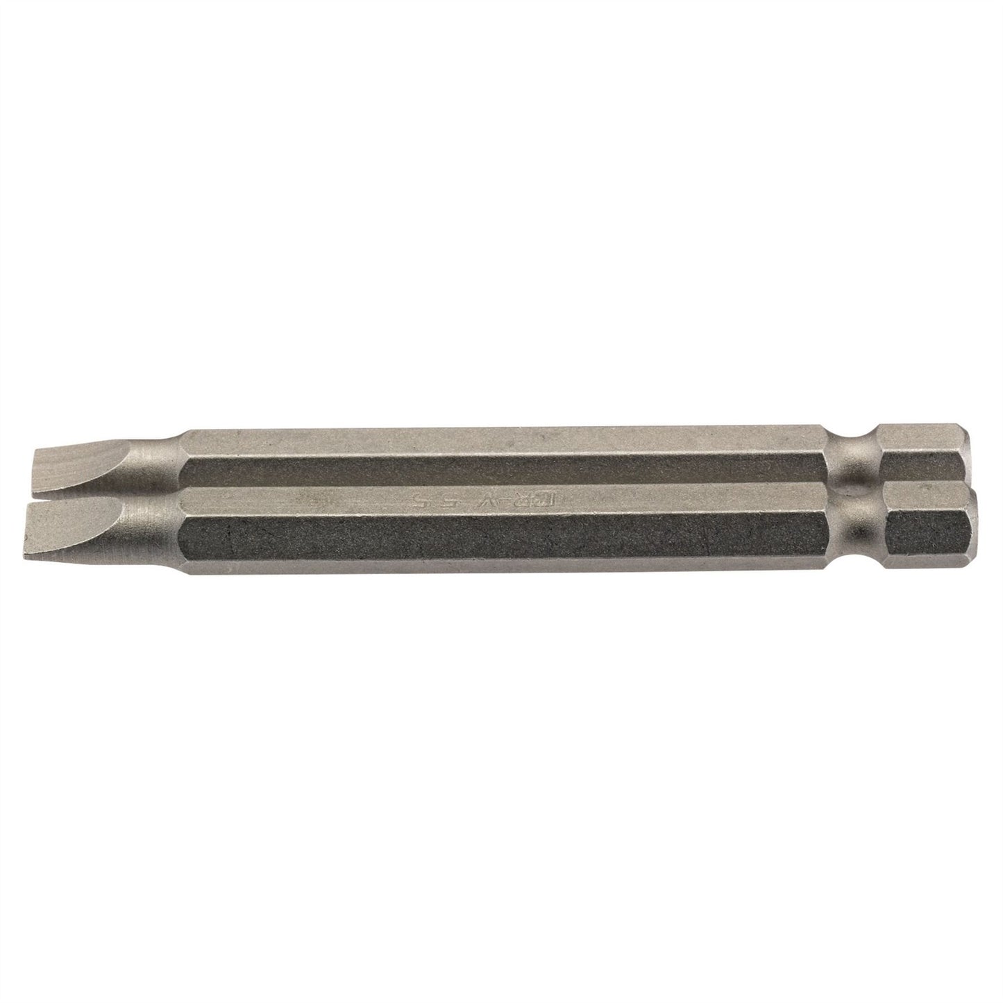 Draper 64296 Plain Slot Insert Bit 5.5mm 1/4" Hex 75mm Long Pack of 2 Draper