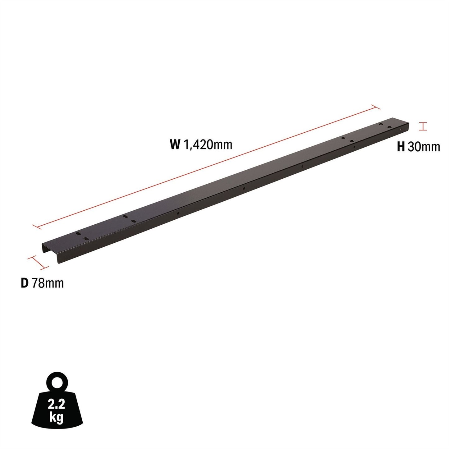 Draper 33198 BUNKER® Modular Side Wall Double Bracket Draper
