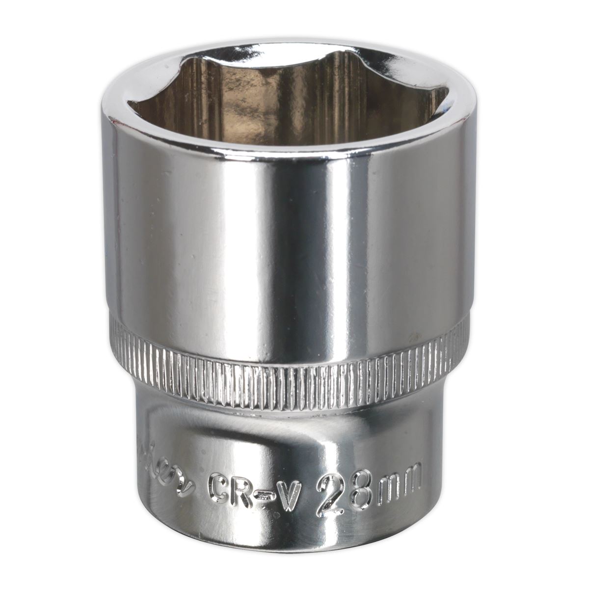 Sealey SP1228 WallDrive® Socket 28mm 1/2"Sq Drive Fully Polished Sealey