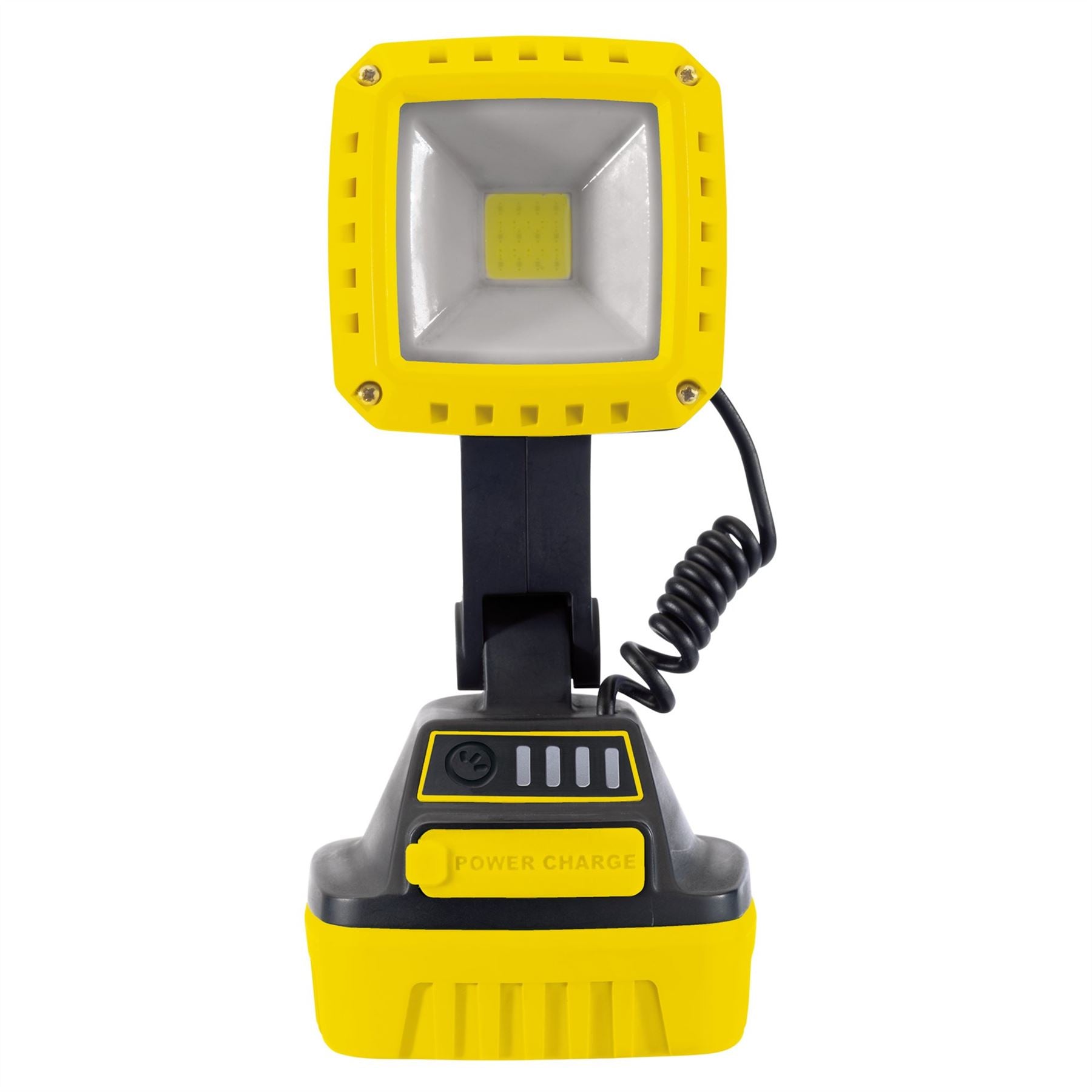 Draper 90049 COB LED Rechargeable Work Light 10W 1000 Lumens Yellow 2 x 2.2Ah Batteries Draper