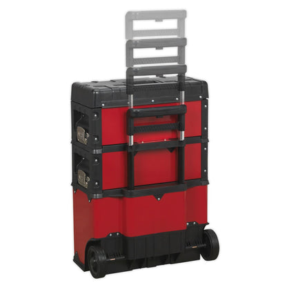 Sealey AP548 Mobile Steel/Composite Toolbox - 3 Compartment Sealey
