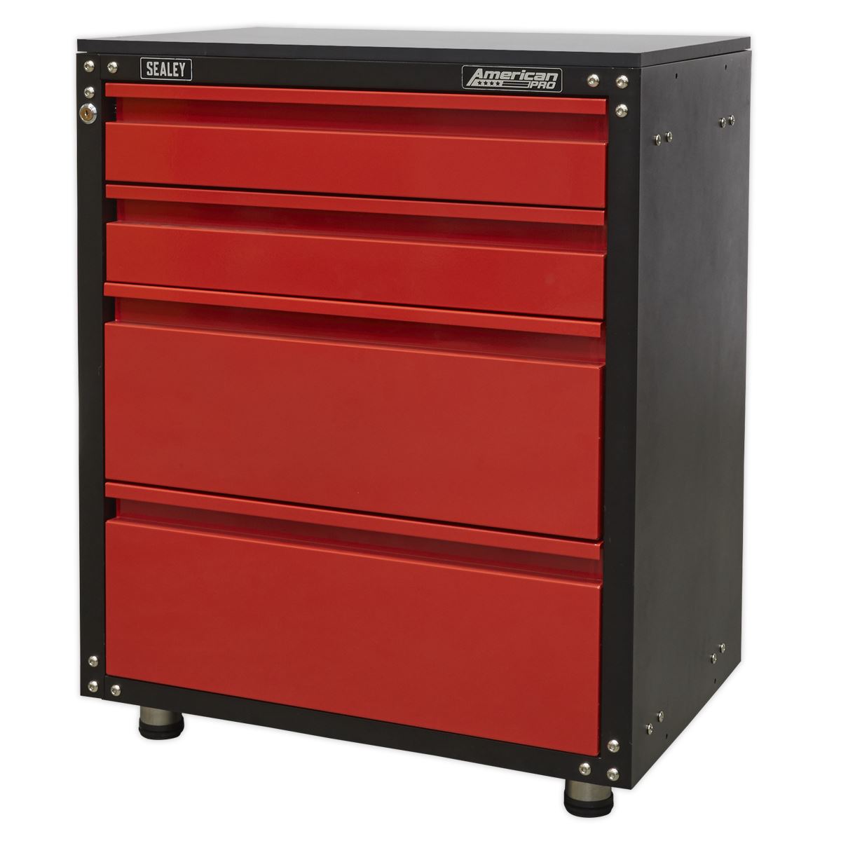 Sealey APMS84 Modular 4 Drawer Cabinet with Worktop 665mm Sealey