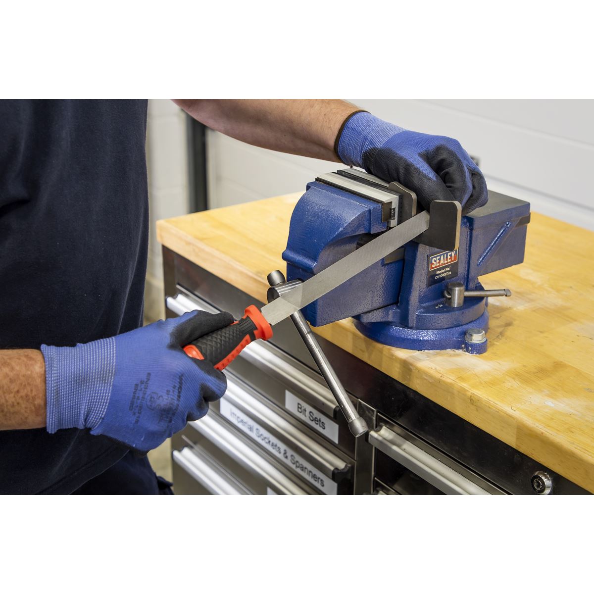 Sealey AK5861 Smooth Cut Half-Round Engineer's File 200mm Sealey