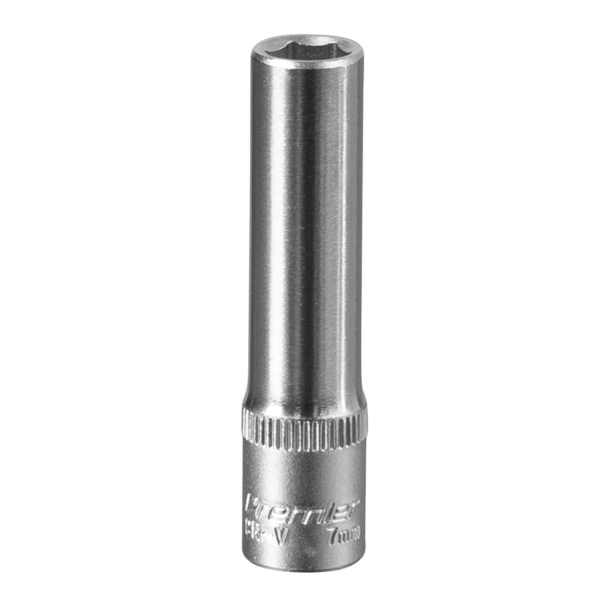 Sealey S1407D WallDrive® Socket 7mm Deep 1/4"Sq Drive Sealey