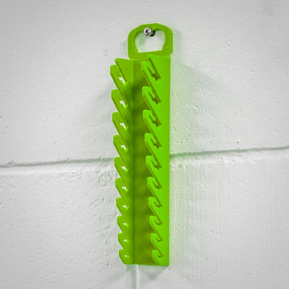 Sealey WR10HV Spanner Rack Capacity 10 Stubby Spanners - Hi-Vis Green Sealey