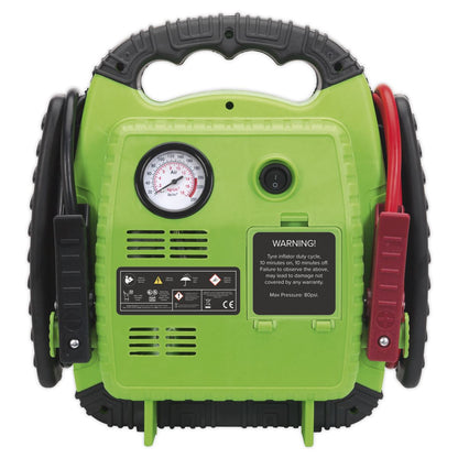 Sealey RS1322HV RoadStart® Emergency Jump Starter with Air Compressor 12V 900 Peak Amps Sealey
