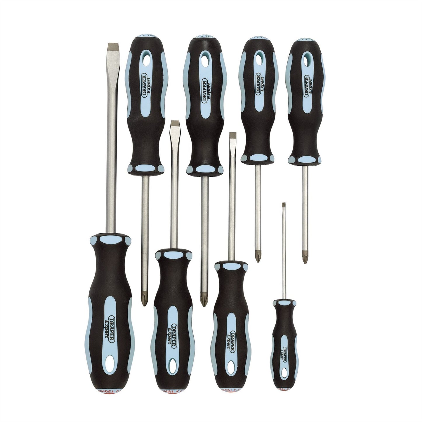 Draper 63589 Expert Heavy Duty Soft Grip Screwdriver Set 8 Piece Draper