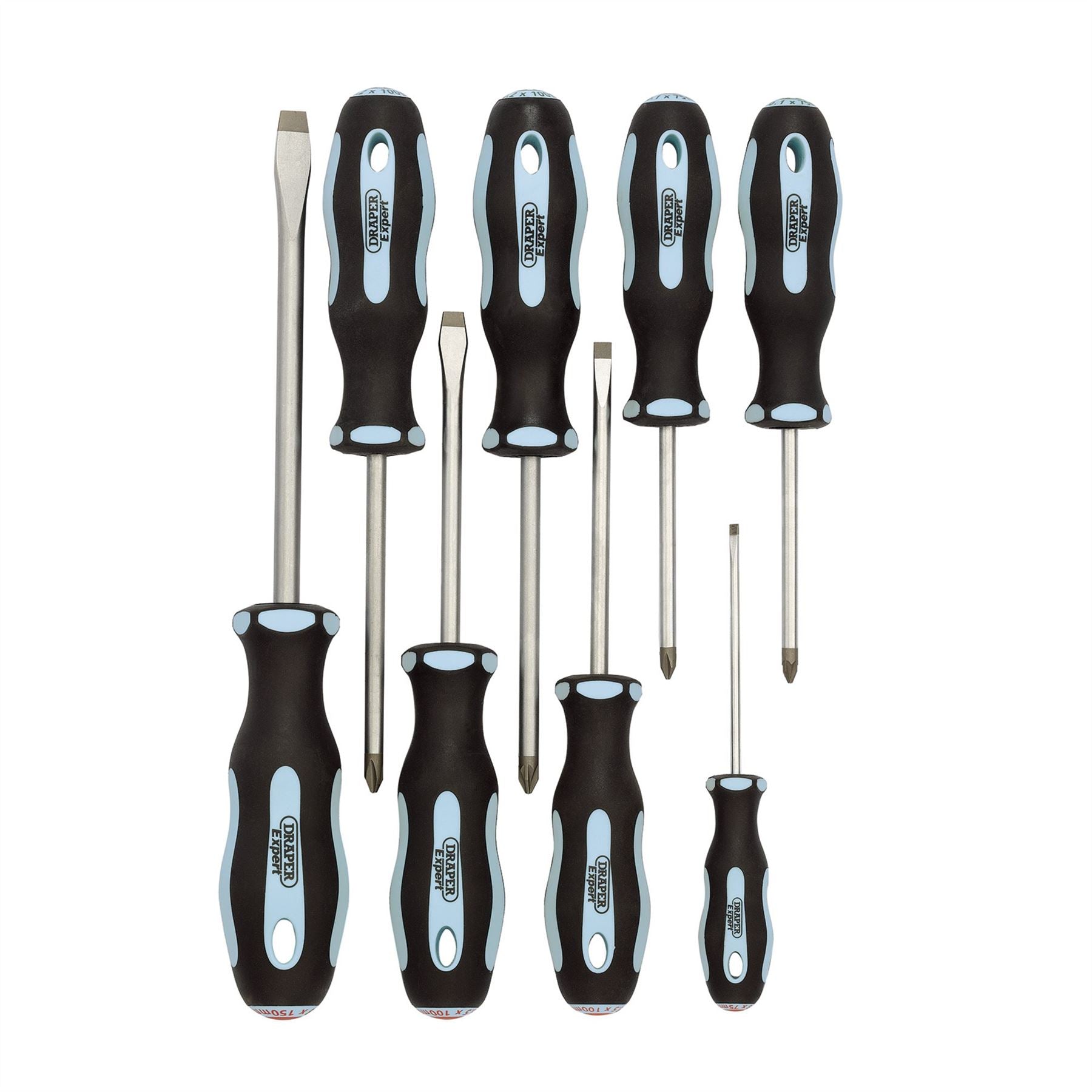 Draper 63589 Expert Heavy Duty Soft Grip Screwdriver Set 8 Piece Draper