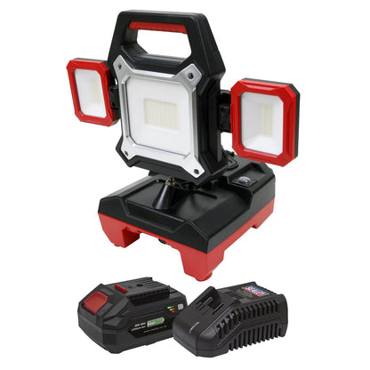 Sealey CP20VWLKIT1 Cordless/Corded 20V 4Ah SV20 Series Worklight Kit 45W SMD LED Sealey