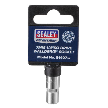 Sealey S1407 WallDrive® Socket 7mm 1/4"Sq Drive Sealey
