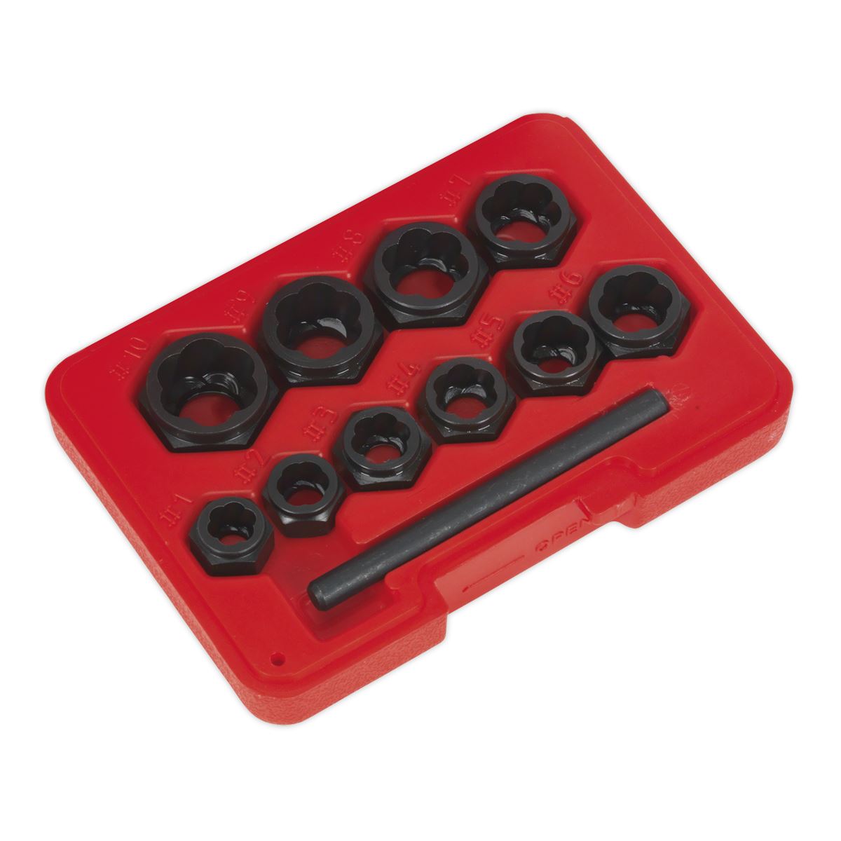 Sealey AK8183 Bolt Extractor Set 11pc Spanner Type Sealey