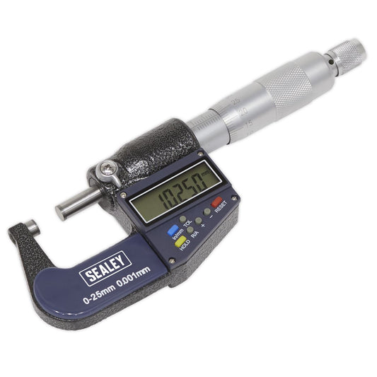 Sealey AK9635D Digital External Micrometer 0-25mm(0-1") Sealey