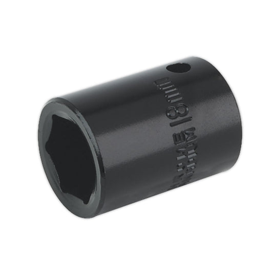 Sealey IS1218 Impact Socket 18mm 1/2"Sq Drive Sealey