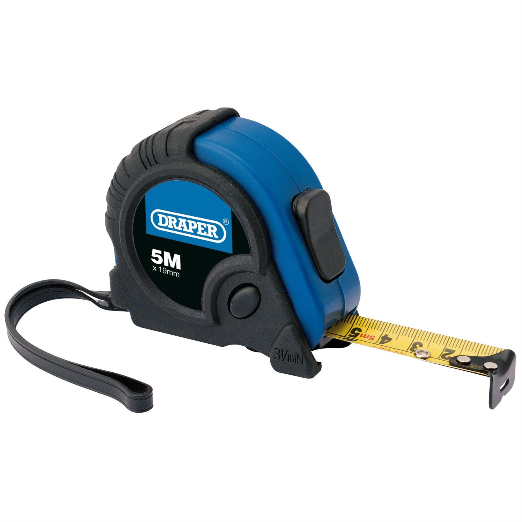 Draper 82818 Soft Grip Measuring Tape 5m/16ft x 19mm Draper