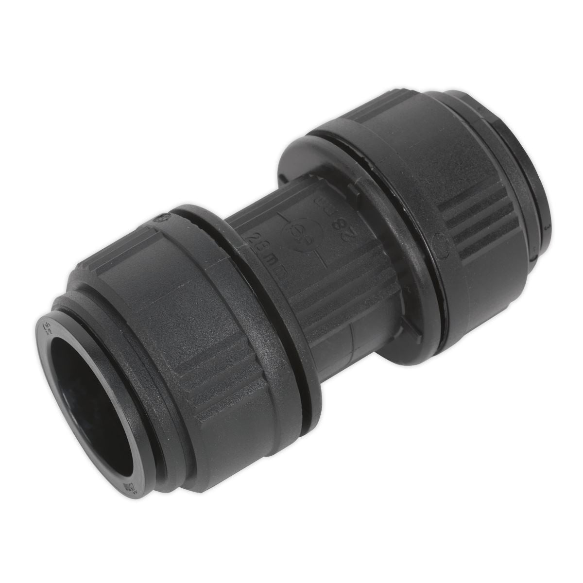 Sealey CAS28SC Straight Connector Ø28mm Pack of 5 (John Guest Speedfit® - PM0428E) Sealey