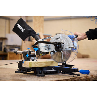 Draper 90170 230V Sliding Compound Mitre Saw 255mm 1800W Draper