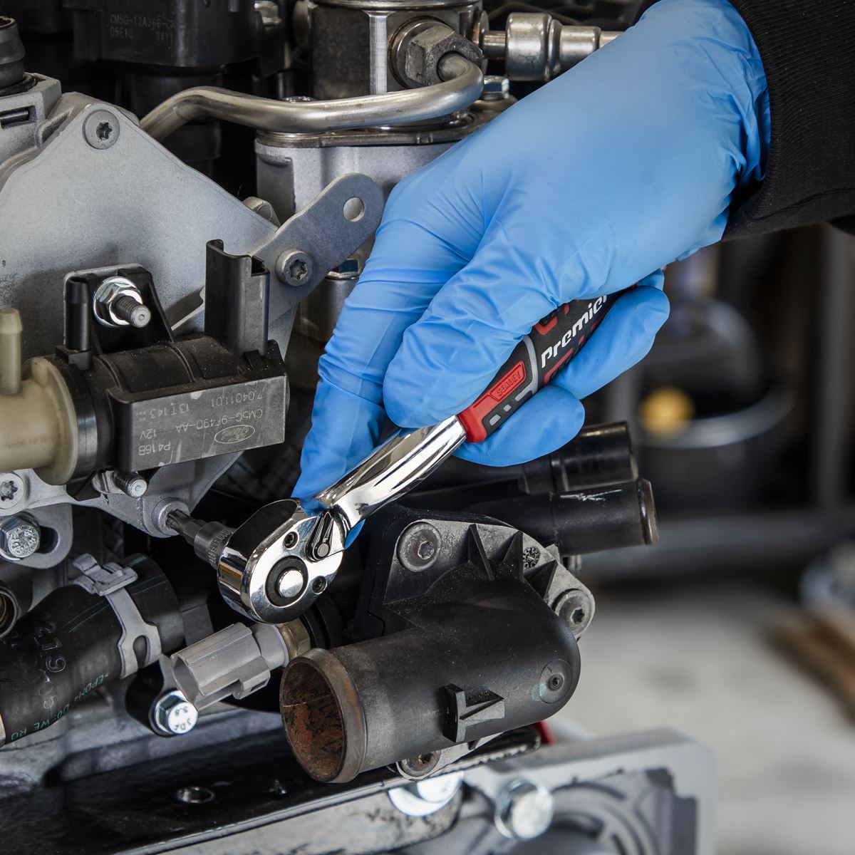 Sealey AK8937 Ratchet Wrench 1/4"Sq Drive Offset with Flip Reverse Sealey