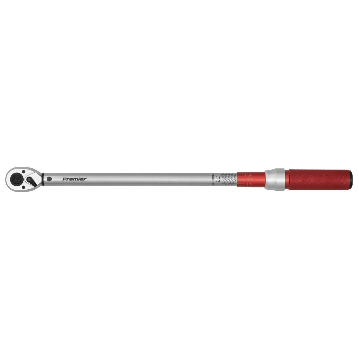 Sealey STW905 Torque Wrench Micrometer Style 1/2"Sq Drive 60-330Nm - Calibrated Sealey