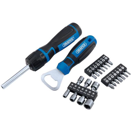 Draper 70443 Ratchet Screwdriver 23 Piece Draper