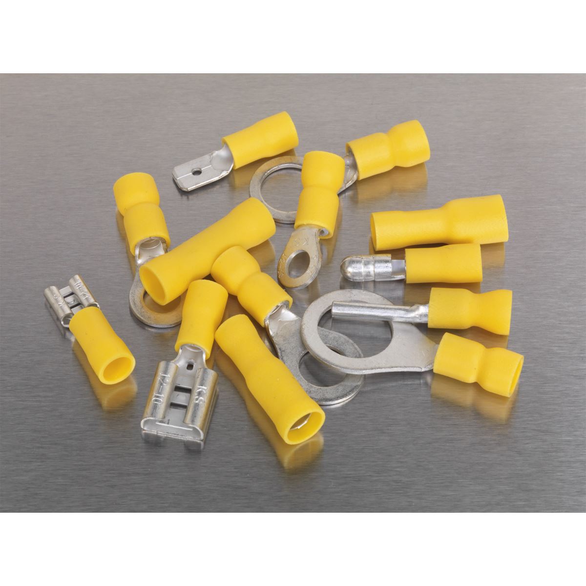Sealey AB041YT Crimp Terminal Assortment 140pc Yellow Sealey