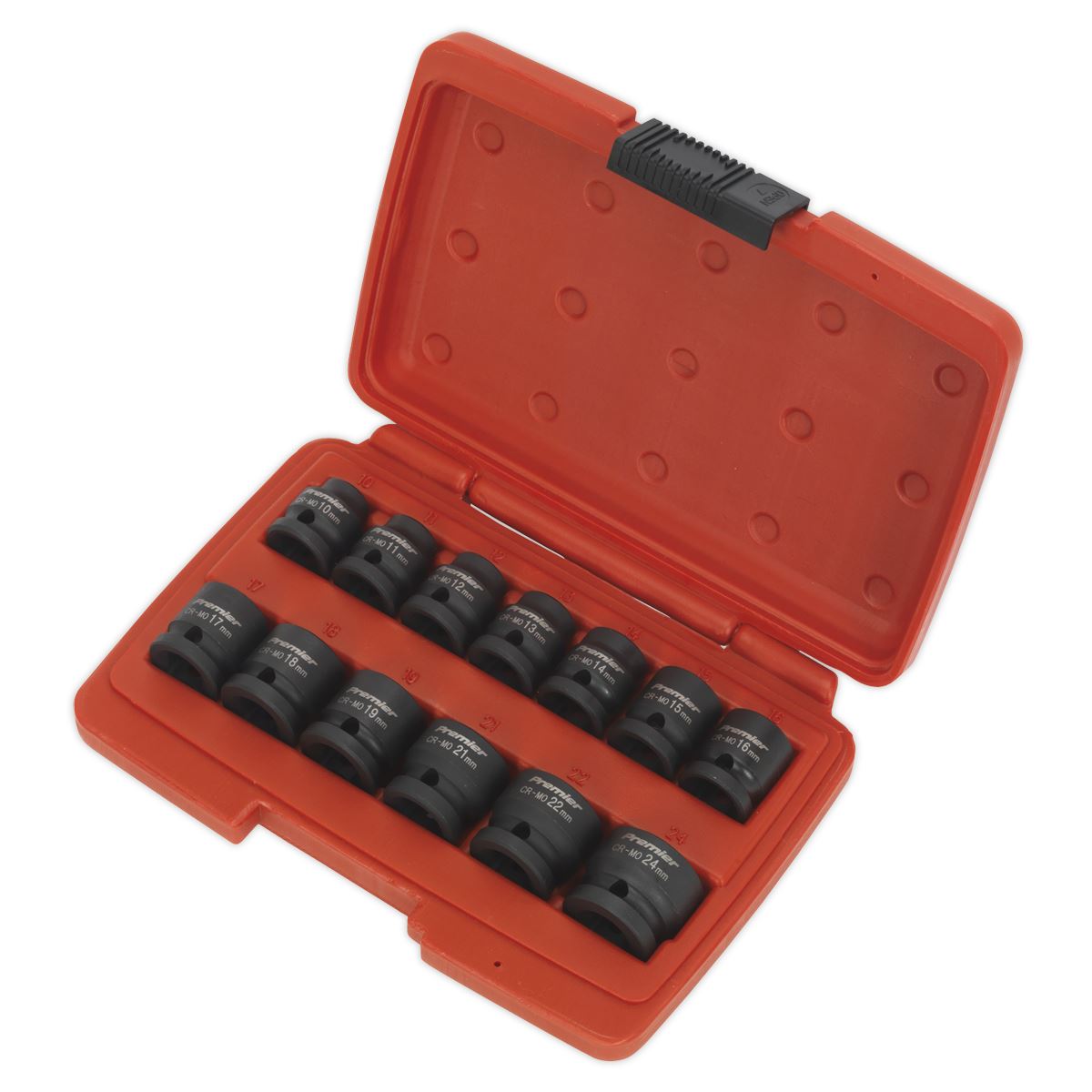 Sealey AK5613LP Impact Socket Set 13pc 1/2"Sq Drive Low Profile Metric Sealey