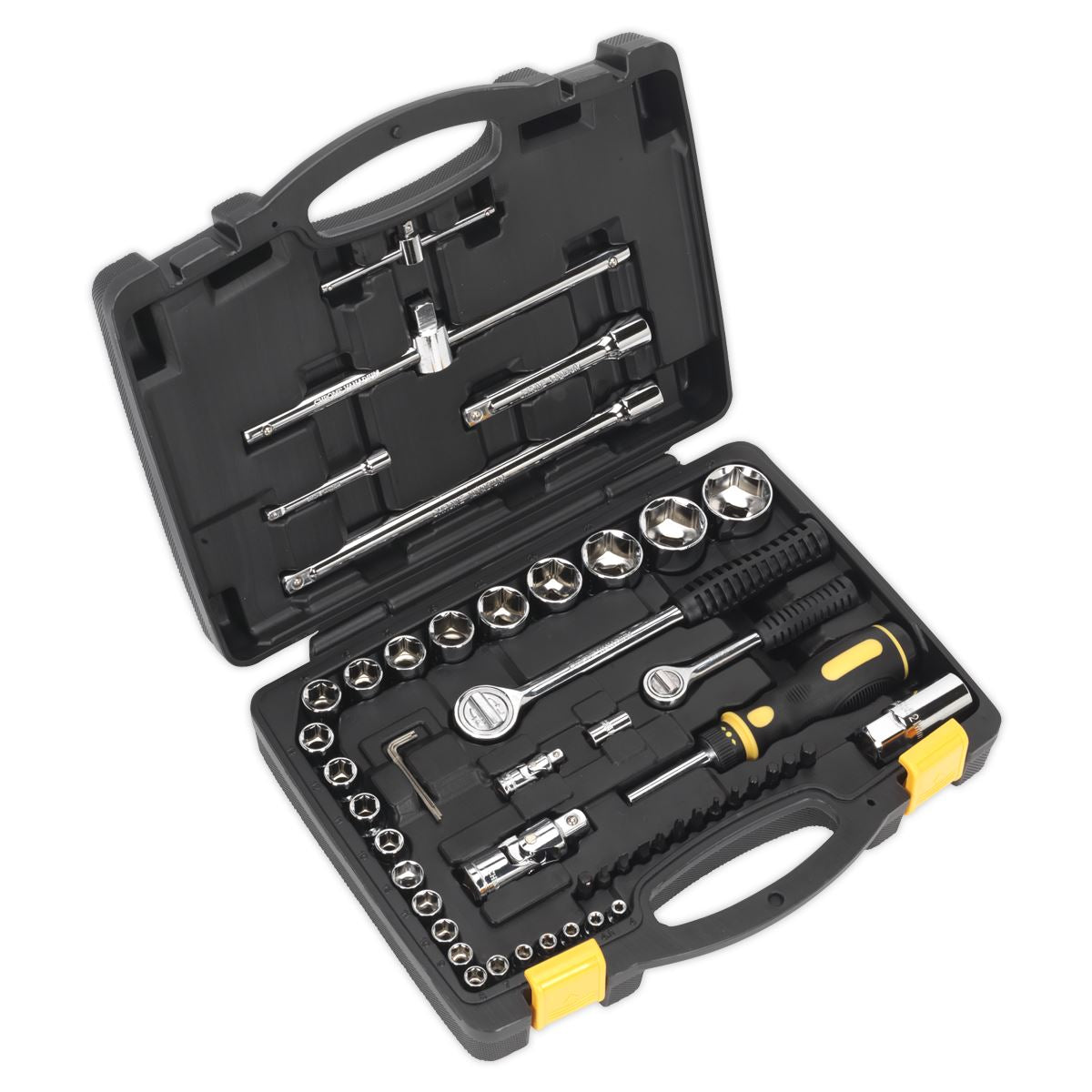 Sealey AP225BCOMBO Topchest 5 Drawer with Ball-Bearing Slides - Black & 272pc Tool Kit Sealey