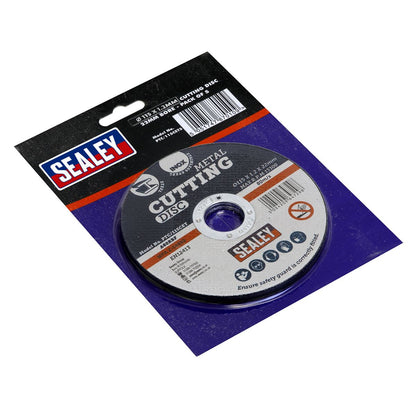 Sealey PTC/115CET5 Cutting Disc Ø115 x 1.2mm Ø22mm Bore Pack of 5 Sealey