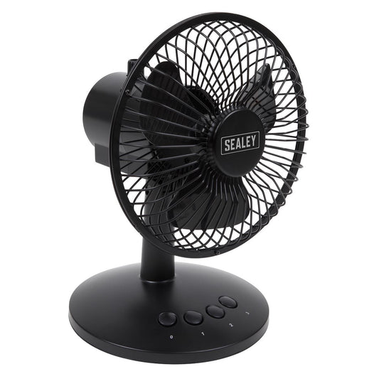 Sealey SFF6USB Oscillating USB Desk Fan 3-Speed 6" Sealey