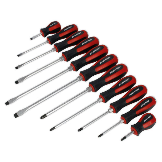 Sealey AK4933 Screwdriver Set 11pc Hammer-Thru Sealey