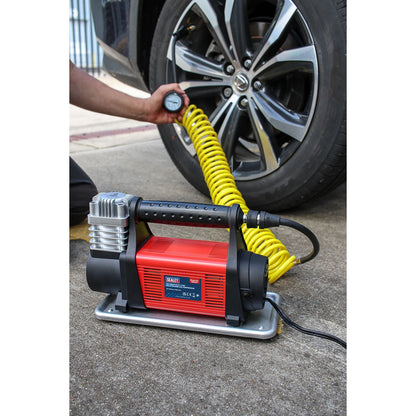 Sealey MAC07 Tyre Inflator/Mini Air Compressor 12V Heavy-Duty Sealey