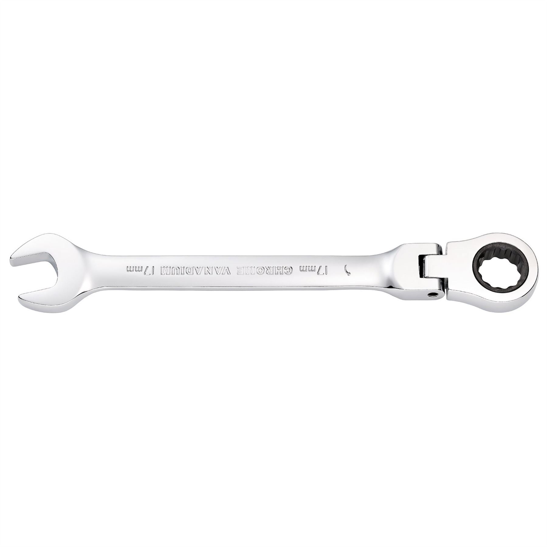 Draper 52019 HI-TORQ® Metric Flexible Head Ratcheting Combination Spanner 17mm Draper