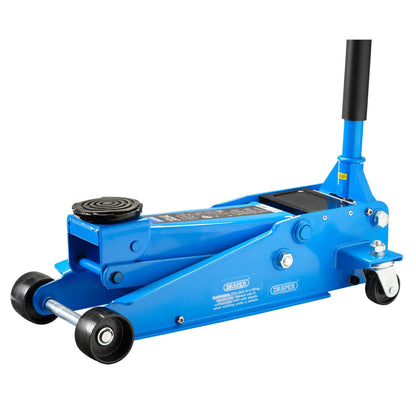 Draper 16407 Heavy Duty Trolley Jack with Twin Pistons 3 Tonne Draper