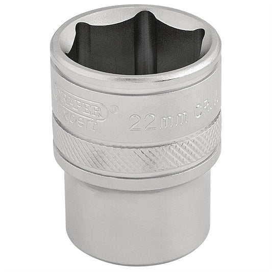 Draper 16613 6 Point Metric Socket 1/2" Sq. Dr. 22mm Draper