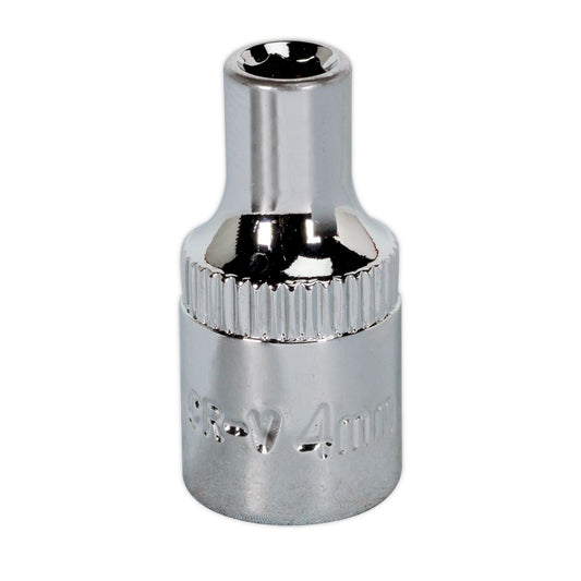 Sealey SP1404 WallDrive® Socket 4mm 1/4"Sq Drive Fully Polished Sealey