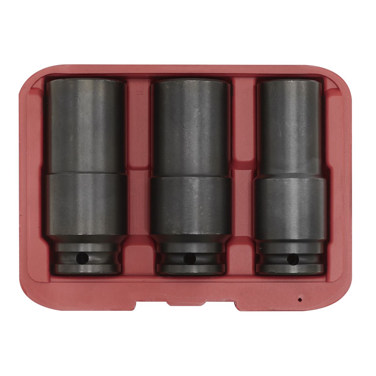 Sealey SX319 Deep Weighted Impact Socket Set 1/2"Sq Drive 3pc Sealey