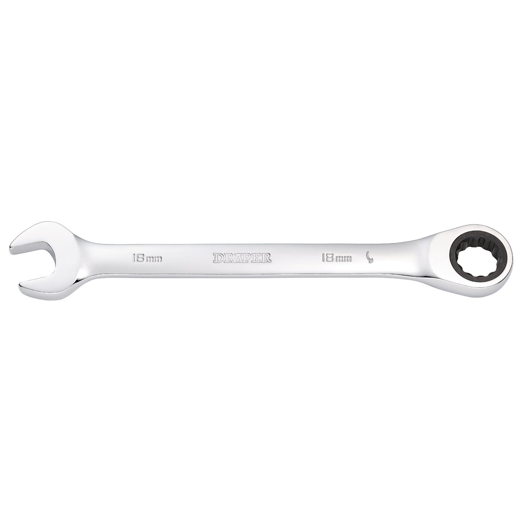 Draper 31015 Metric Ratcheting Combination Spanner 18mm Draper