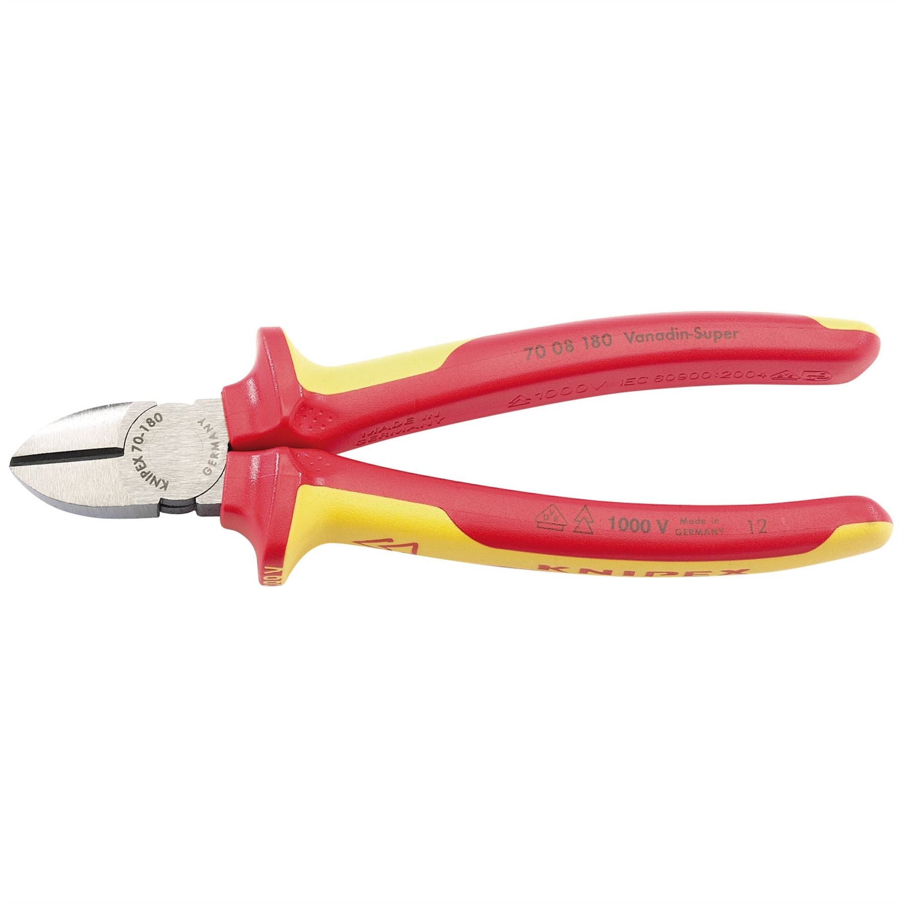 Knipex 32021 70 08 180UKSBE VDE Fully Insulated Diagonal Side Cutters 180mm Knipex