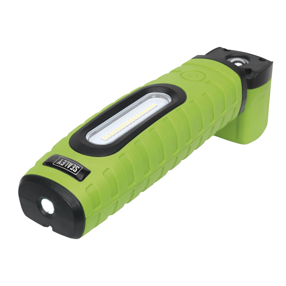 Sealey LED360PLUSG Rechargeable 360° Inspection Light 10W & 3W SMD LED Green 2 x Lithium-ion Sealey