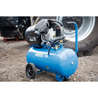 Draper 29355 50L Direct Drive V-Twin Air Compressor 2.2kW/3hp Draper